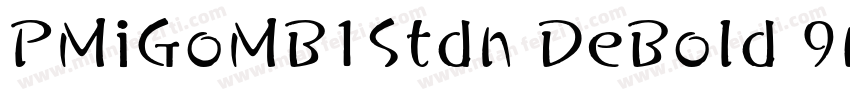 PMiGoMB1Stdn DeBold 9ms字体转换
